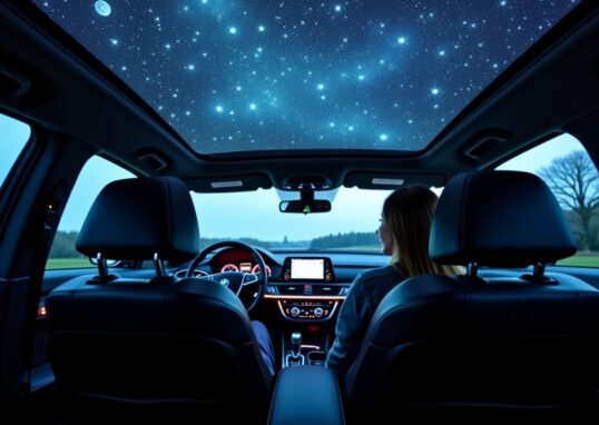 Découvrez le mystère du ciel étoilé à l'intérieur d'une voiture : une expérience immersive et féerique
