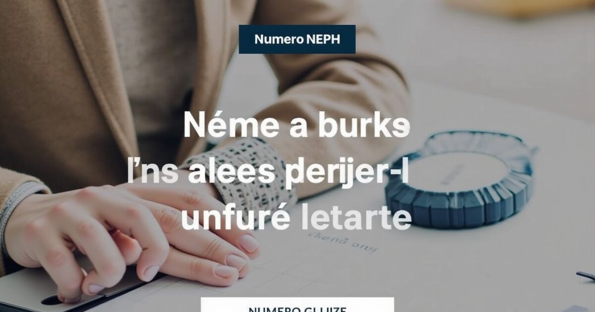Numéro NEPH : guide complet pour obtenir votre identification professionnelle